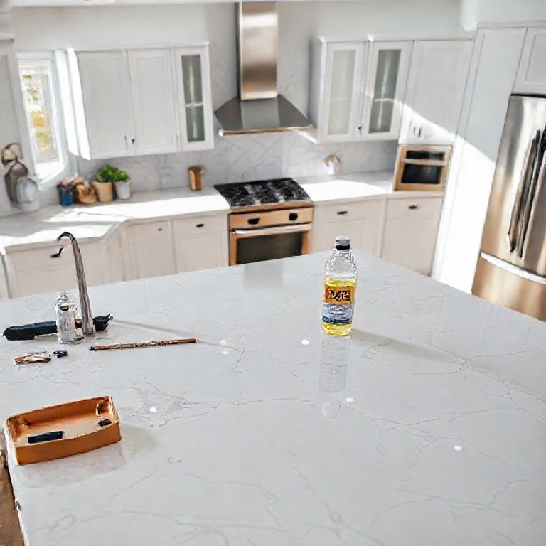 84消毒液把石英石渗色掉了怎么办，石英石可以用84清洁吗-Kangyi artificial marble