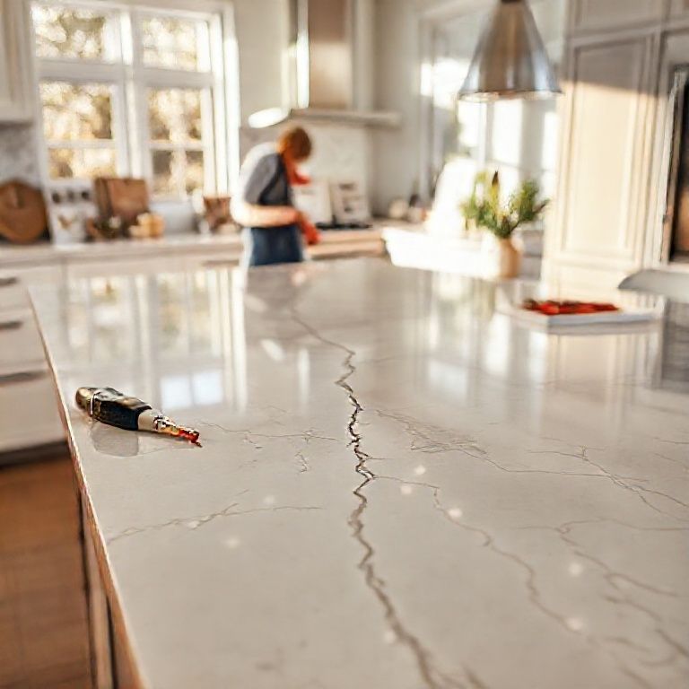 人造大理石厨房台面裂开怎么办_，人造大理石厨房灶台裂了怎么修复-Kangyi artificial marble