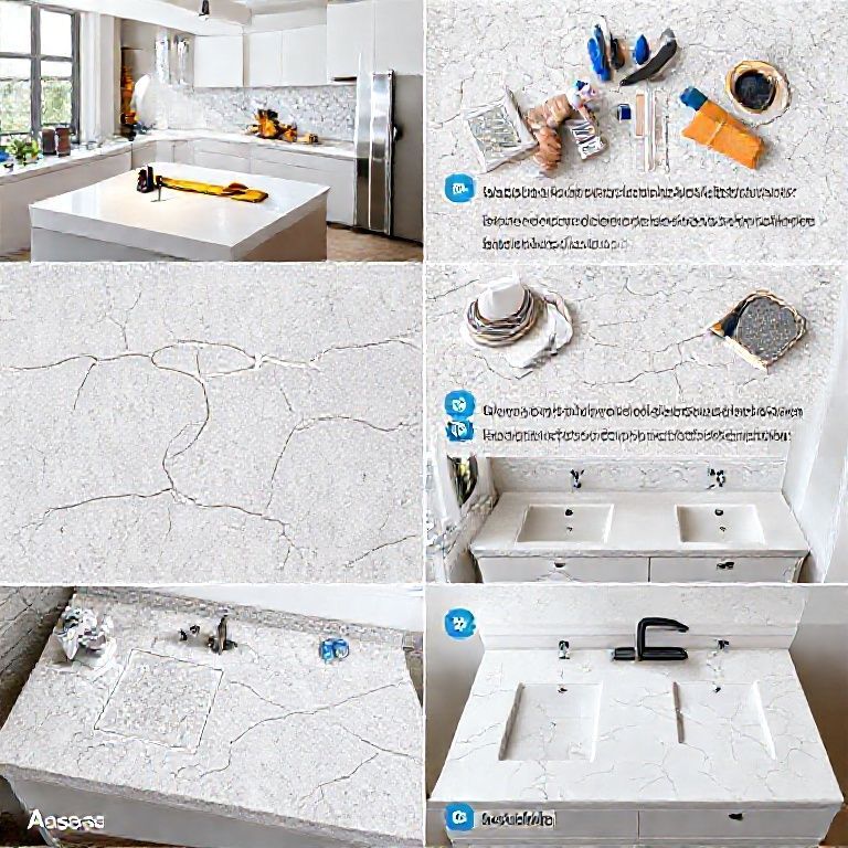 人造大理石台面破裂修复视频，大理石台面破损修理视频-Kangyi artificial marble